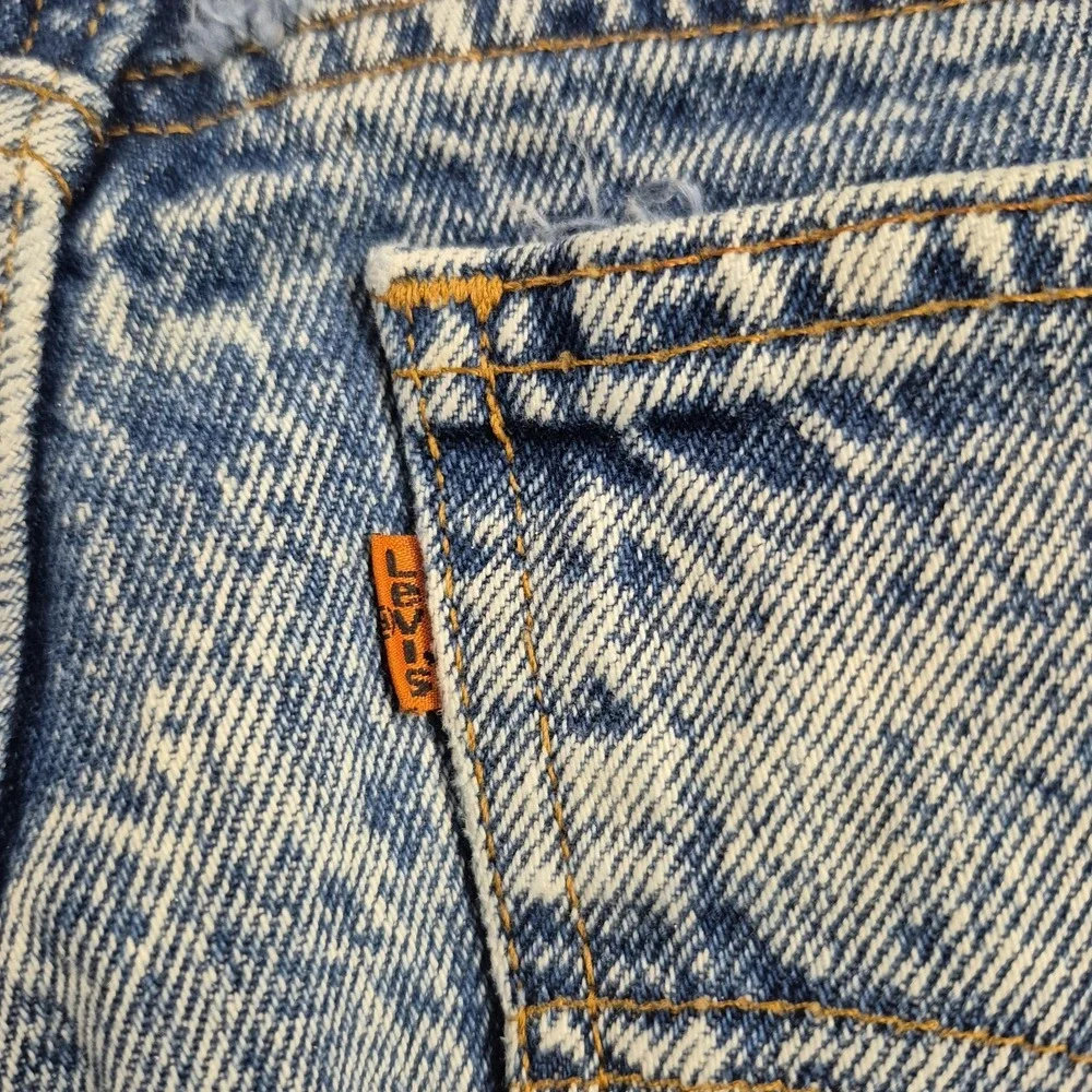 Vintage Levis Jean Shorts Mens 30 31 Waist Orange Tab 80s‎ Jorts Step Hem Cutoff